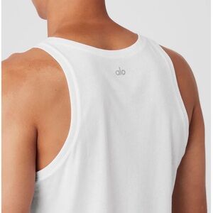 Alo White Triumph Tank Top cotton classic luxury workout sporty casual